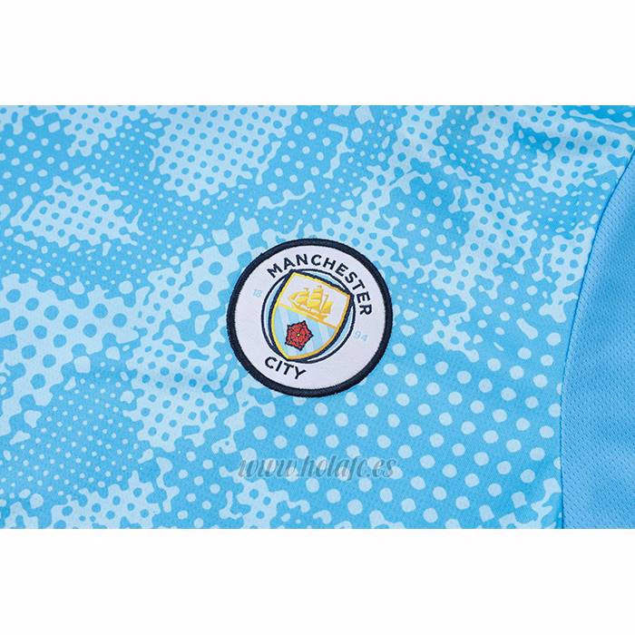 Chandal del Manchester City Manga Corta 2025-2026 Azul - Pantalon Corto